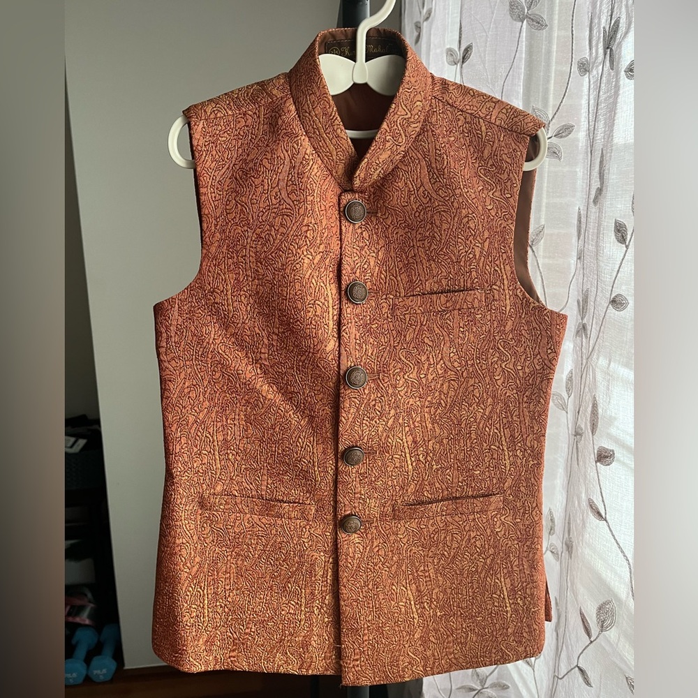 Boy's Waist Coat, Pakistani (Orange)